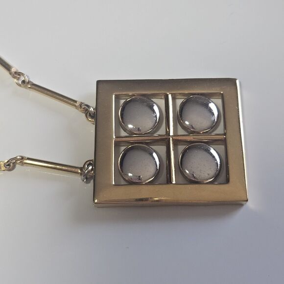 Artistry By Amway Necklace Gold And Silver Two Tone 20" With Chain Vintage - Picture 12 of 13